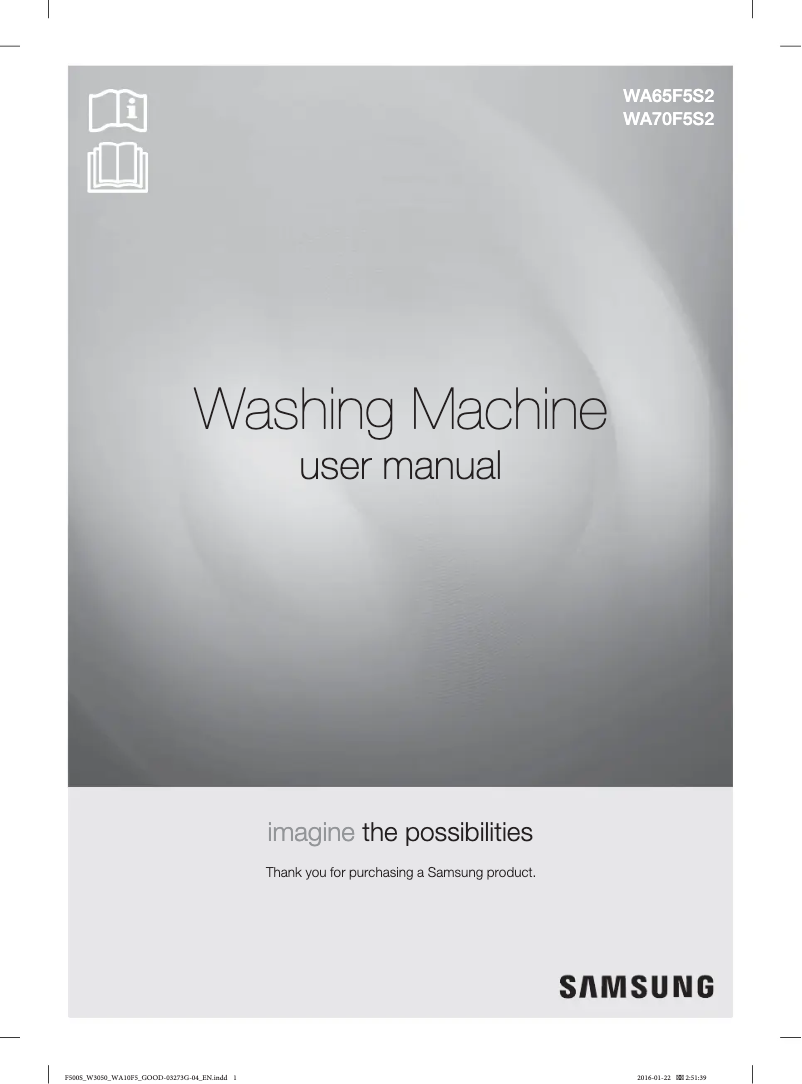 Image de la première page du manuel de l'appareil WA65F5S2URW/SA