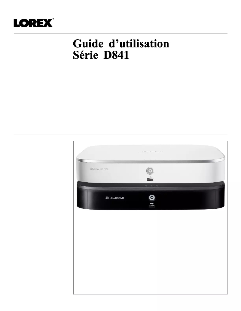 Página 1 del manual Manual de usuario Lorex D841A81B