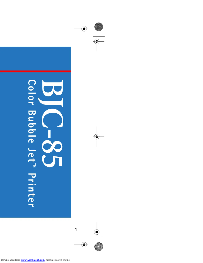 Image de la première page du manuel de l'appareil Color Bubble Jet  BJC-85