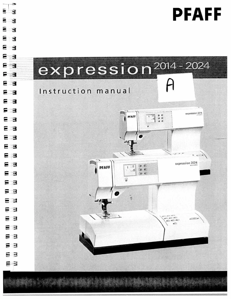 Image de la première page du manuel de l'appareil expression 2024