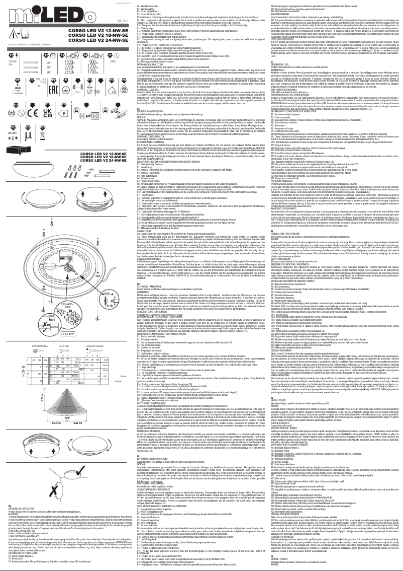 Page 1 de la notice Manuel utilisateur Kanlux CORSO LED V2 18-NW
