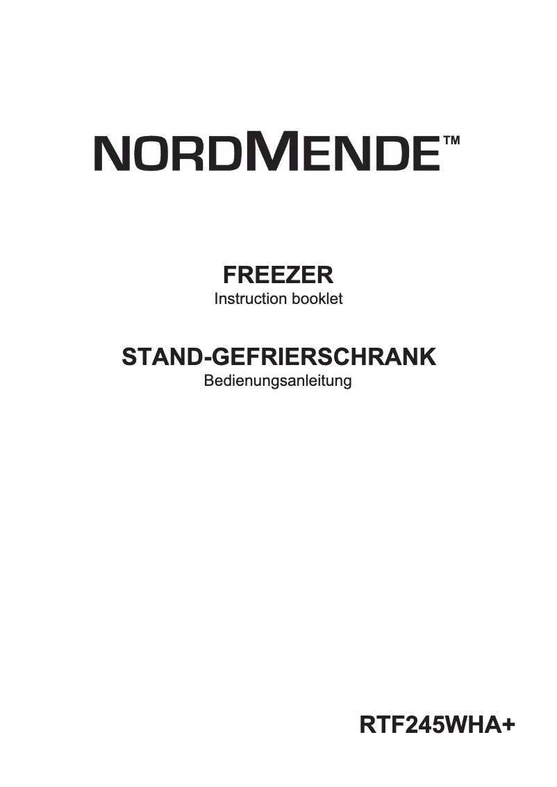 Page n°1 - Manuel utilisateur Nordmende RTF245WHA
