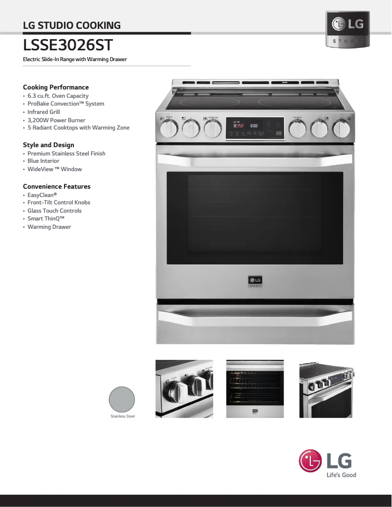 Imagen de la primera página del manual del dispositivo LSSE3026ST