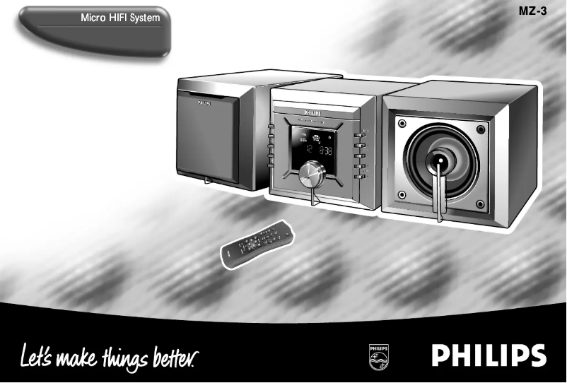 Page 1 of the manual User Manual Philips MZ-3