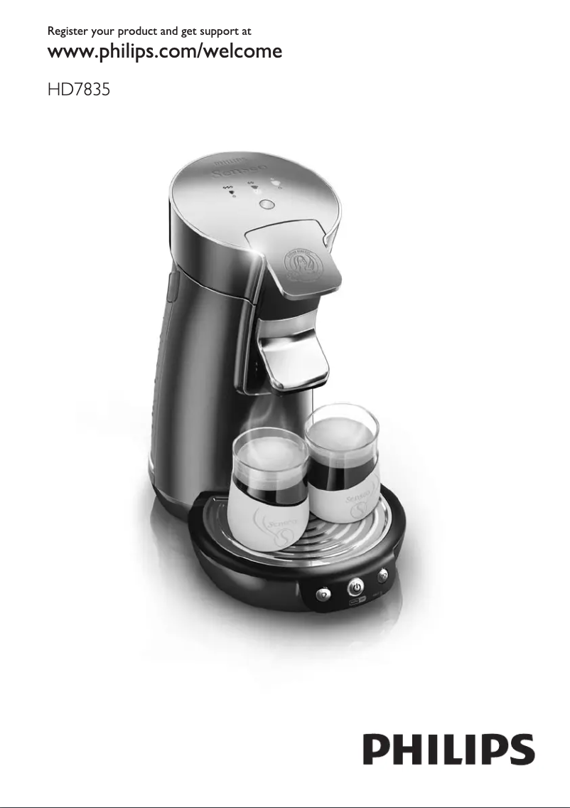 Page n°1 - Manuel utilisateur Philips Senseo Viva Cafe HD7835