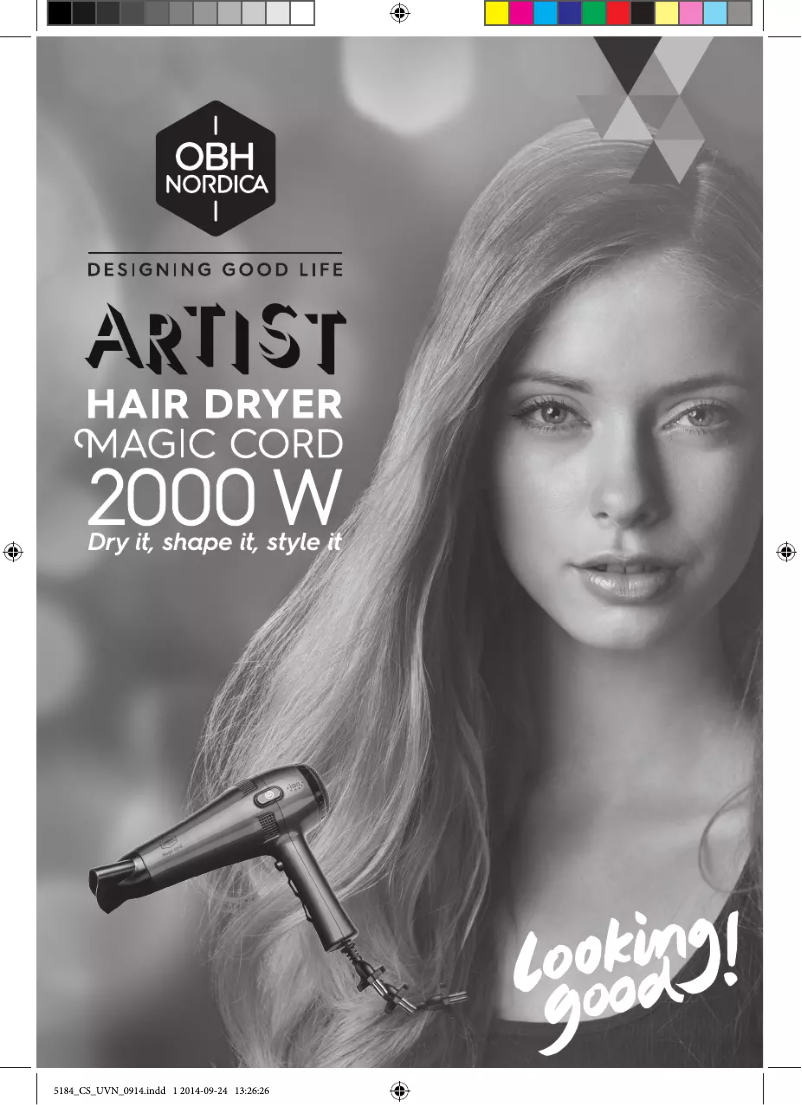 Page 1 de la notice Manuel utilisateur OBH Nordica Artist Magic Cord