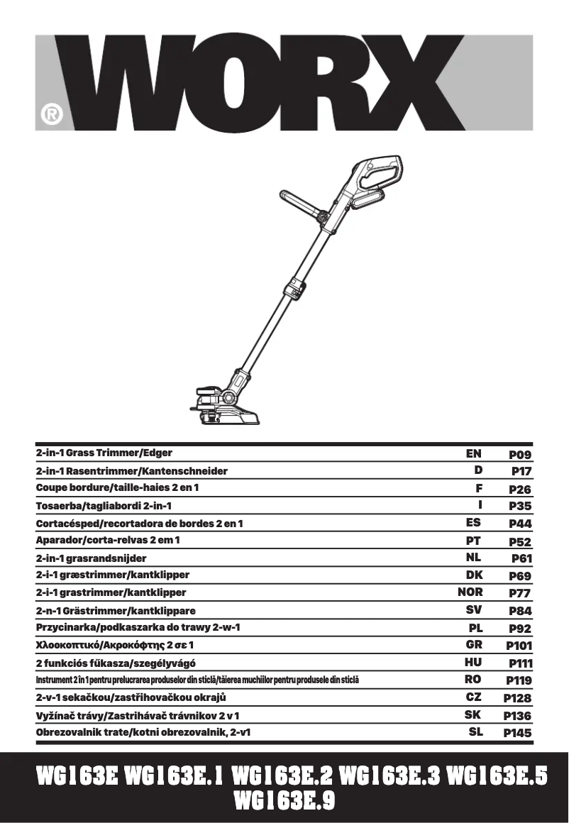 Page n°1 - Manuel utilisateur Worx WG163E.2
