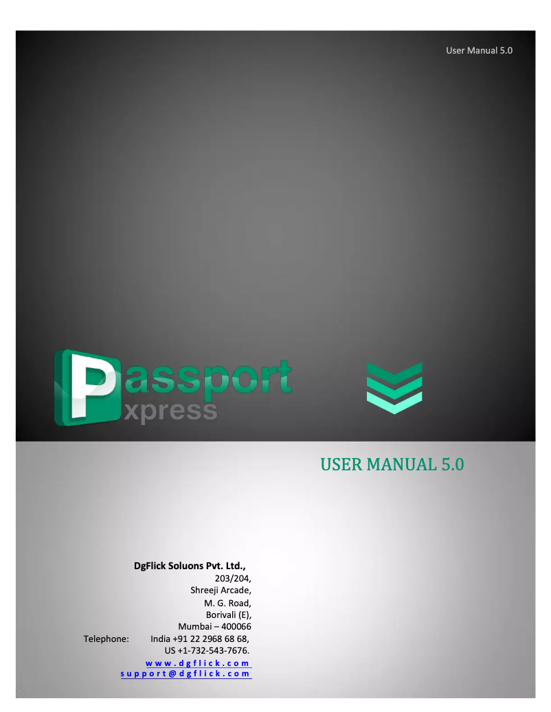 Image de la première page du manuel de l'appareil Passport Xpress