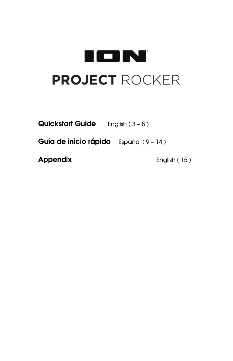 Page n°1 - Manuel utilisateur ION Project Rocker