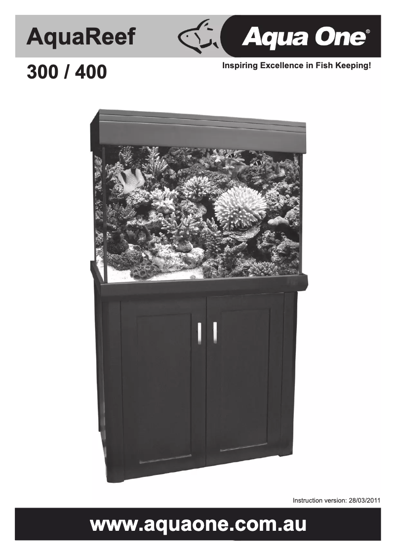 Image de la première page du manuel de l'appareil AquaReef 400