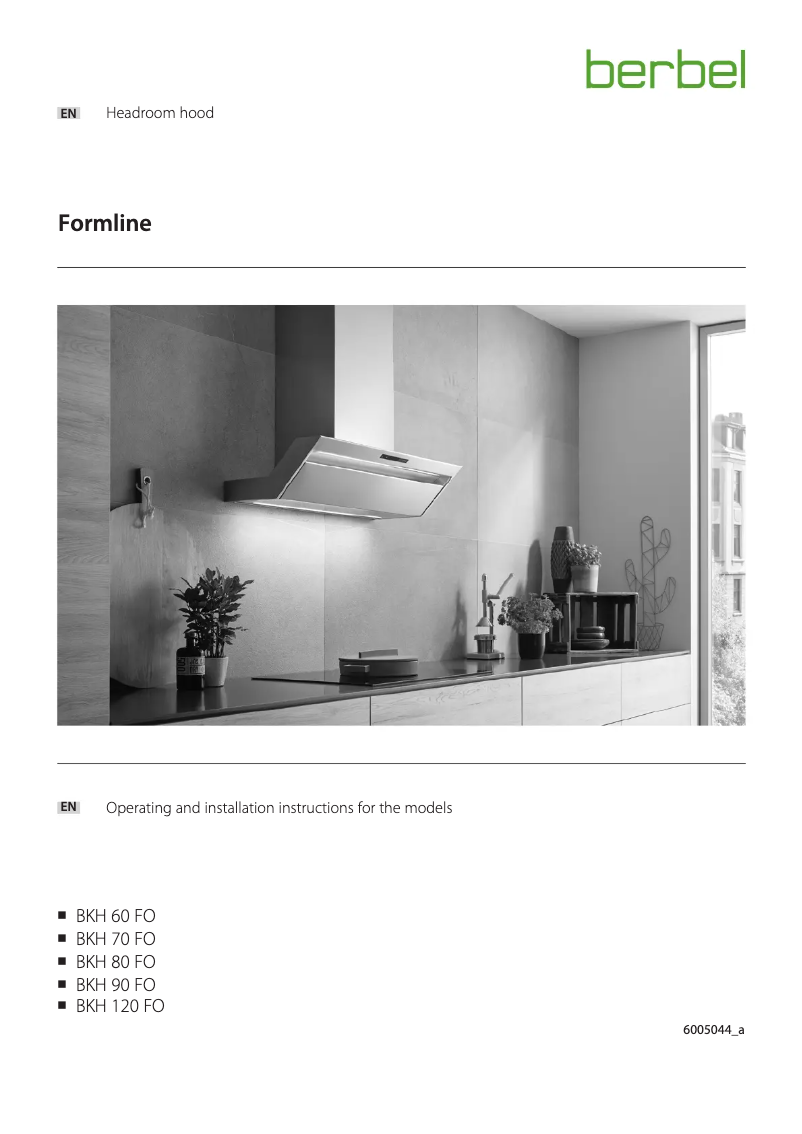 Page 1 de la notice Manuel utilisateur Berbel BKH 80 FO