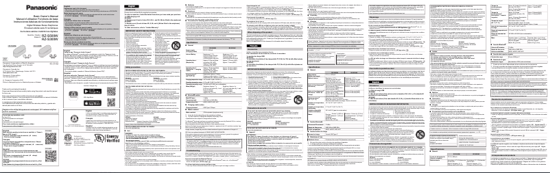 Page 1 de la notice Manuel utilisateur Panasonic RZ-S500