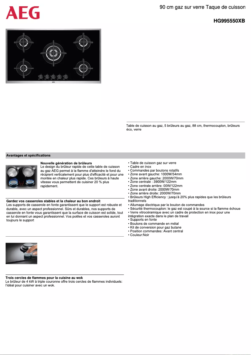 Image de la première page du manuel de l'appareil HG995550XB