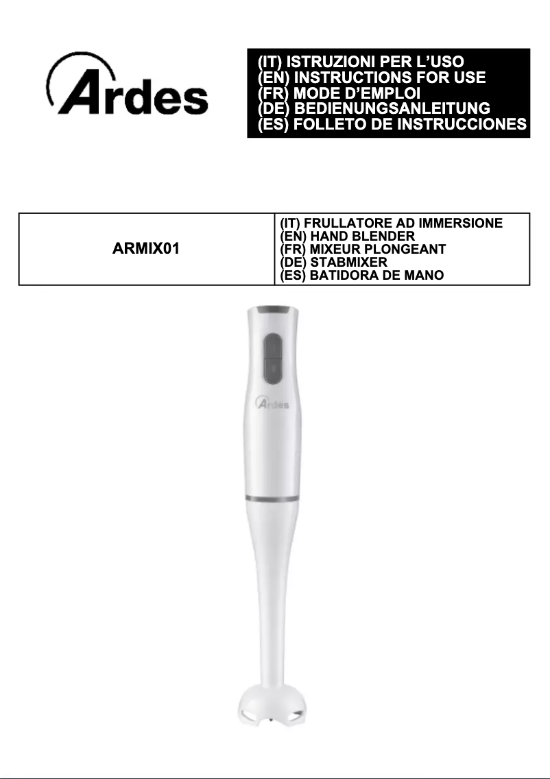 Page n°1 - Manuel utilisateur Ardes ARMIX01