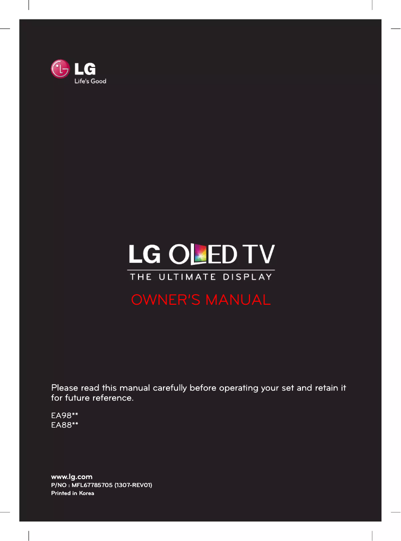 Página 1 del manual Manual de usuario LG 55EA9809