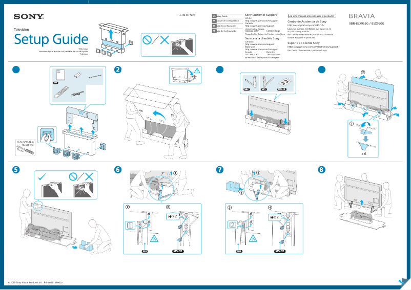 Page 1 de la notice Manuel utilisateur Sony XBR-85X955G