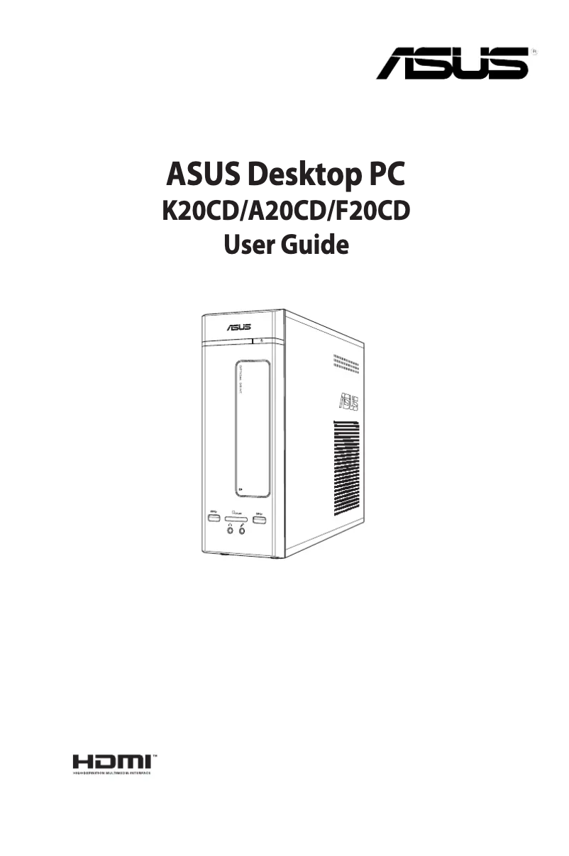 Page 1 de la notice Manuel utilisateur Asus VivoPC K20CD-KR002T PC