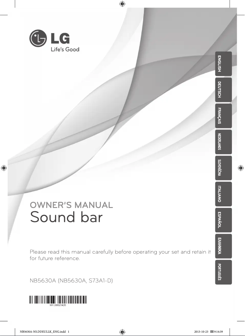 Page 1 de la notice Manuel utilisateur LG NB5630A