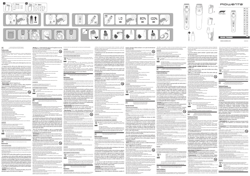 Page 1 de la notice Manuel utilisateur Rowenta Formula 1 TN384MF0