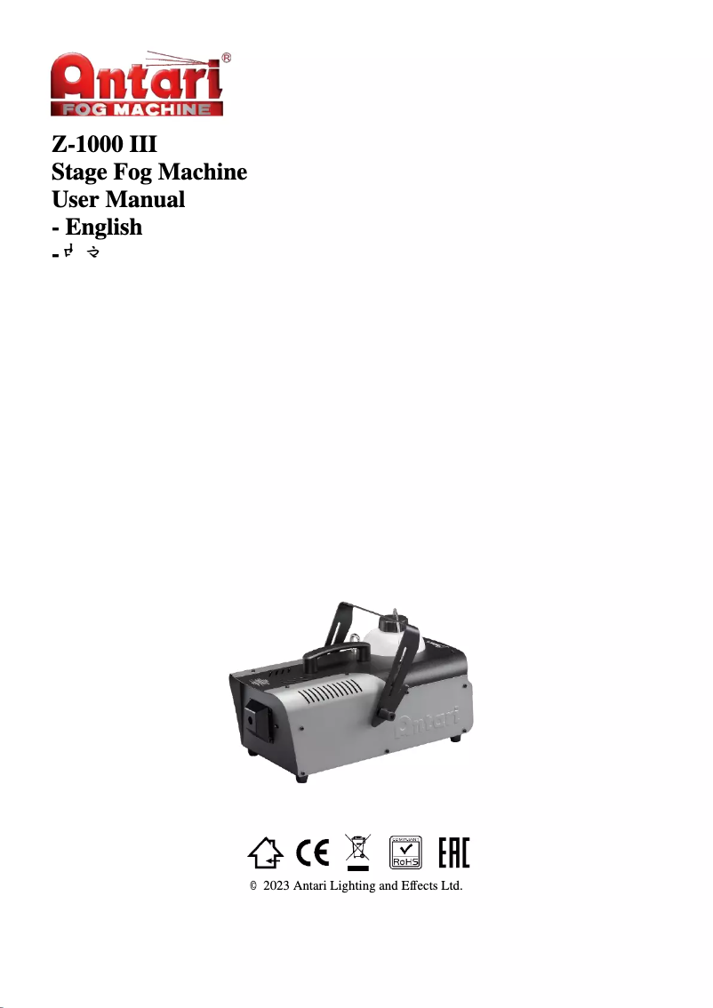 Image de la première page du manuel de l'appareil Z-1000 III