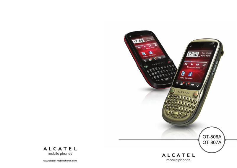 Page n°1 - Manuel utilisateur Alcatel One Touch 807A