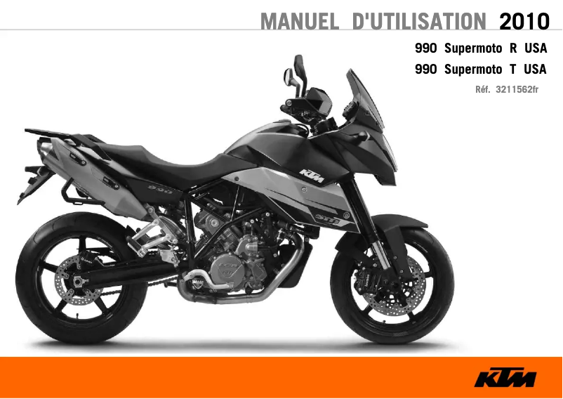 Page 1 de la notice Manuel utilisateur KTM 990 Supermoto T (2010)