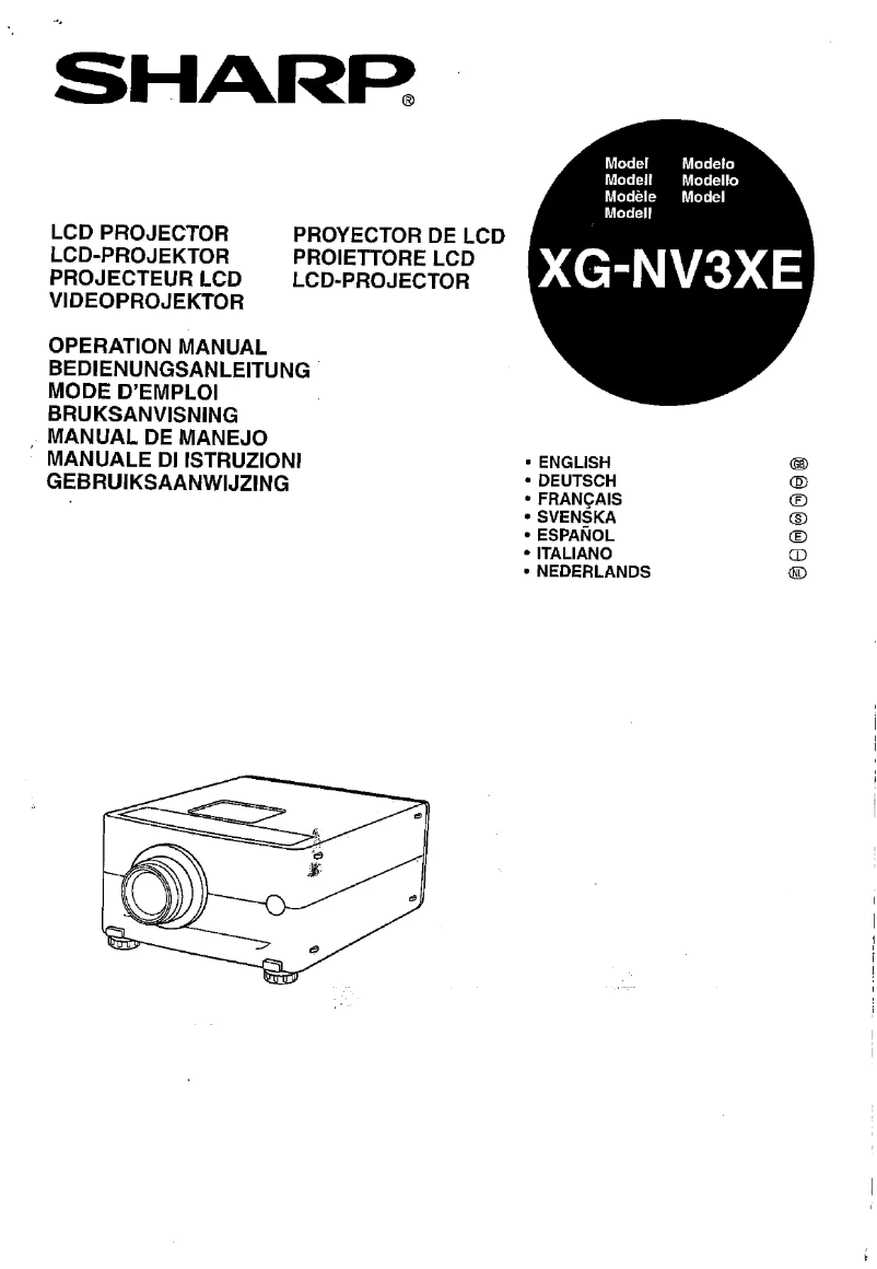 Page 1 de la notice Manuel utilisateur Sharp XG-NV3XE