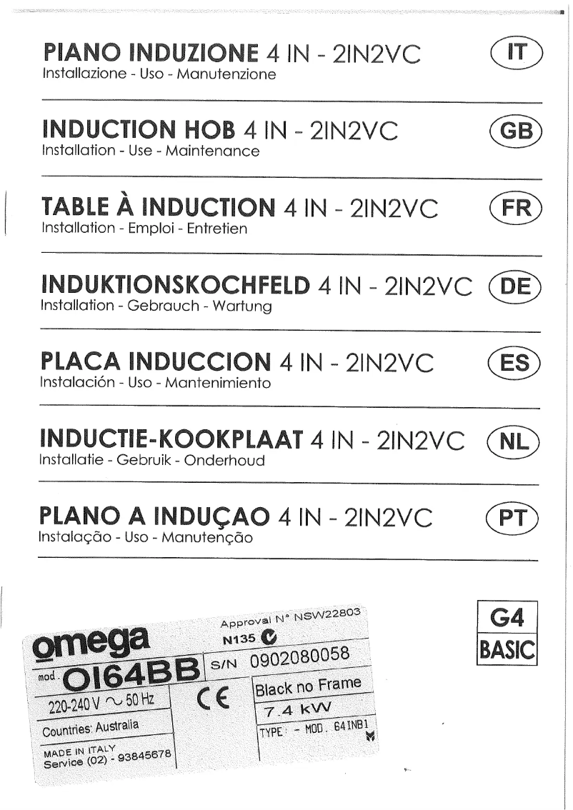 Image de la première page du manuel de l'appareil OI64BB