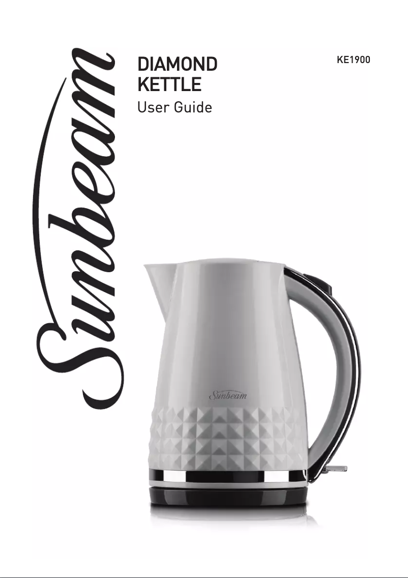 Page 1 de la notice Manuel utilisateur Sunbeam Diamond Collection KE1900