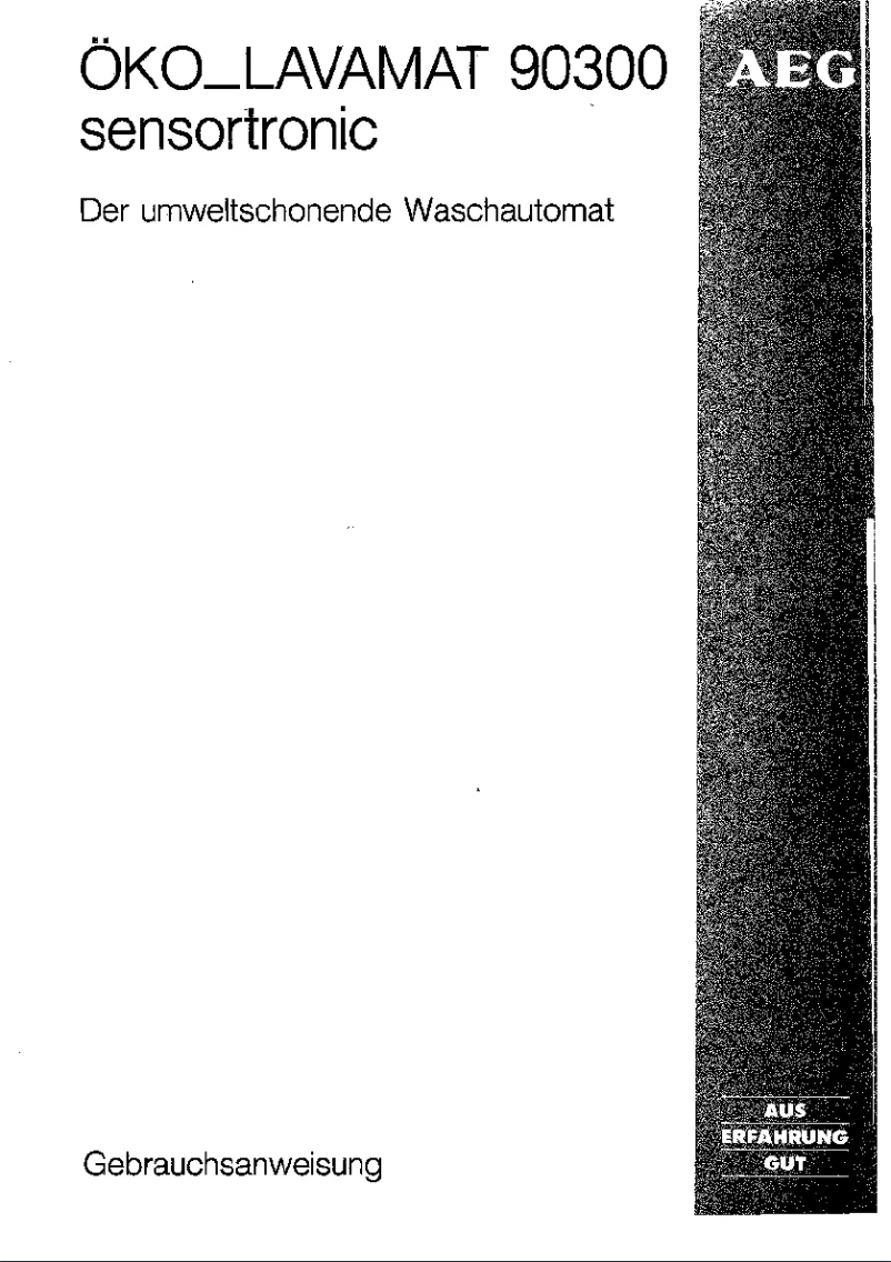 Page n°1 - Manuel utilisateur AEG Lavamat 90300