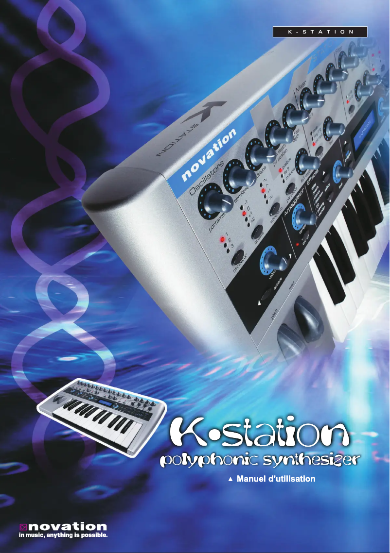 Page 1 de la notice Manuel utilisateur Novation K-Station