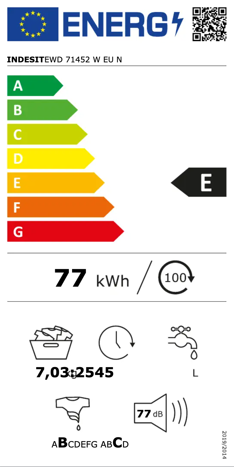 Página 1 del manual Manual de usuario Indesit EWD 71452 W EU N