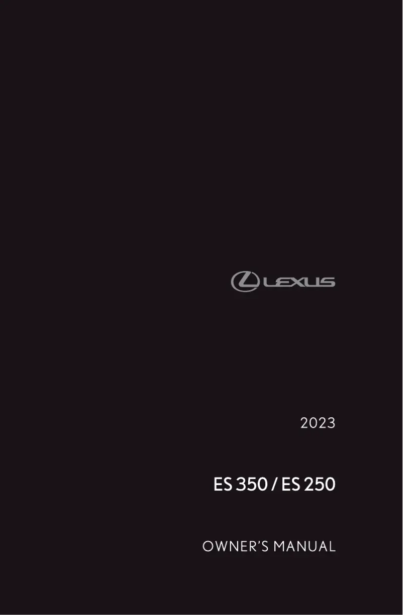 Page n°1 - Manuel utilisateur Lexus ES 250 (2023)