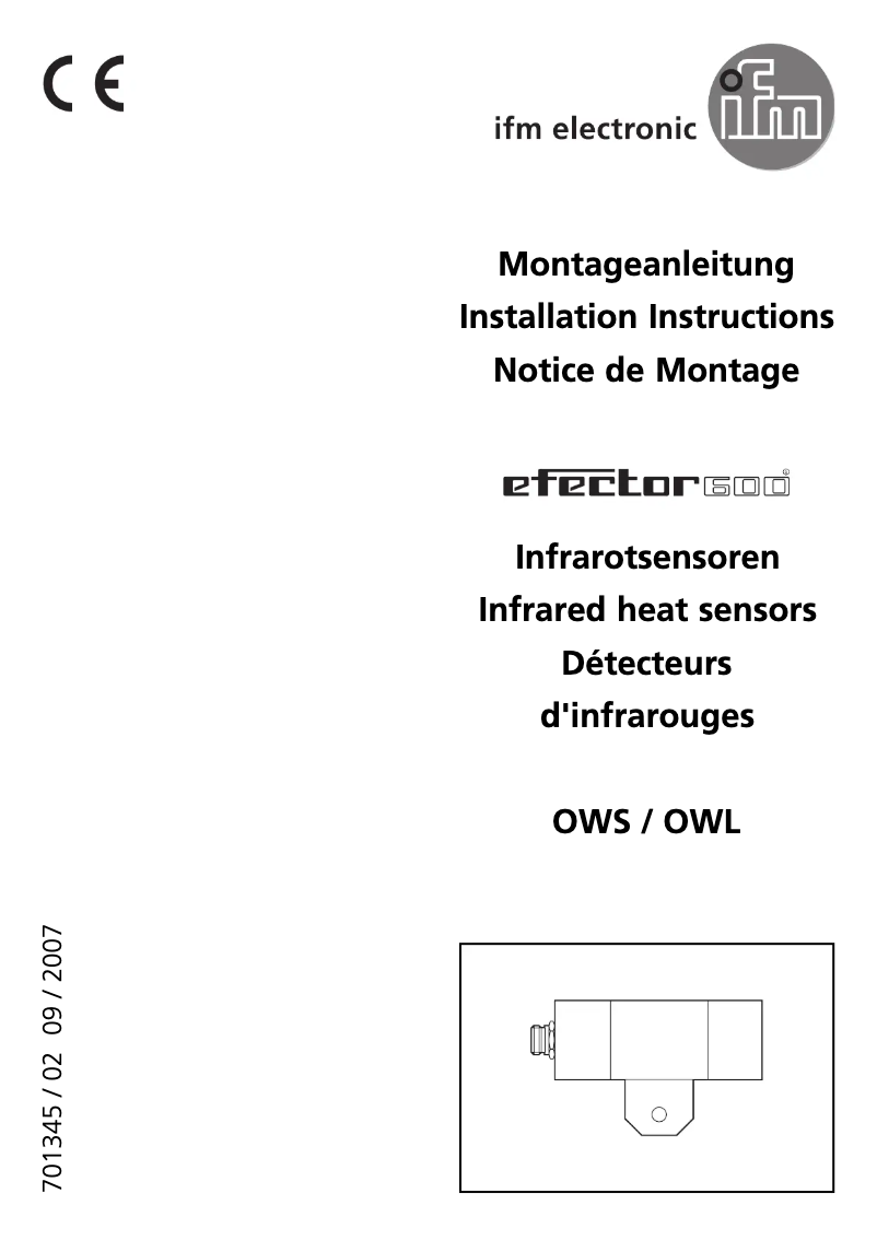 Page n°1 - Manuel utilisateur IFM OW0004