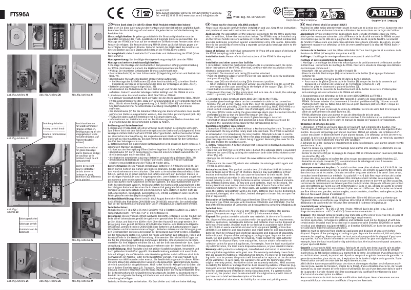 Image de la première page du manuel de l'appareil FTS96A