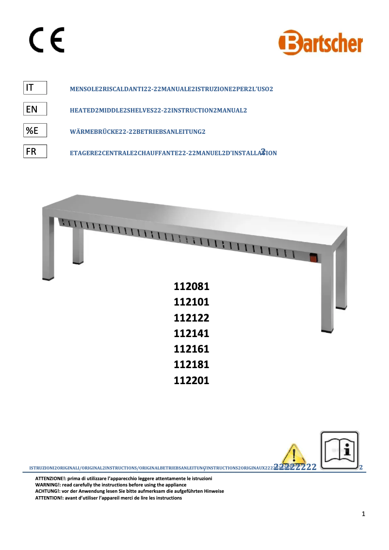 Image de la première page du manuel de l'appareil WBS800 I1HR