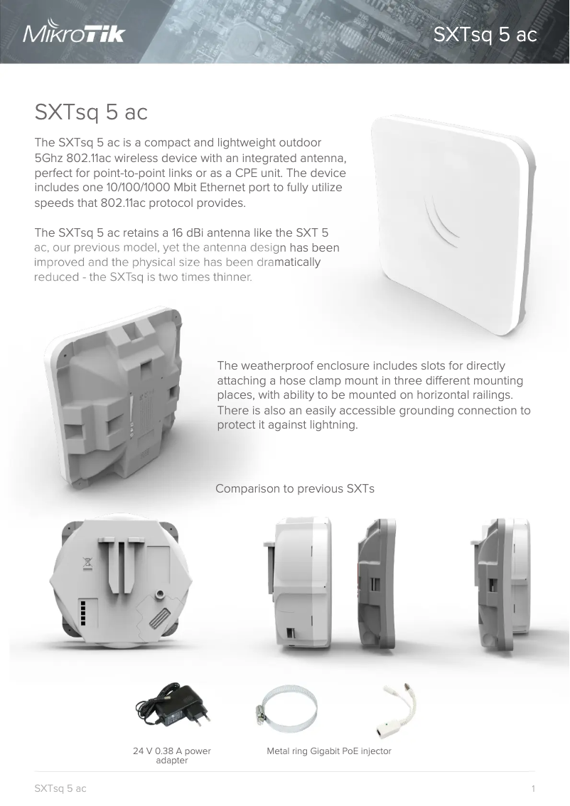 Page n°1 - Brochure Mikrotik SXTsq 5 ac