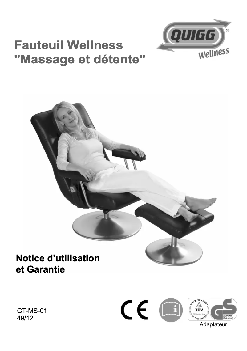Page n°1 - Manuel utilisateur Quigg GT-MS-01