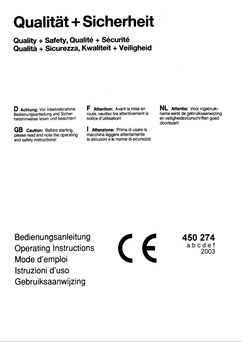 Image de la première page du manuel de l'appareil TCS Duotec 3000