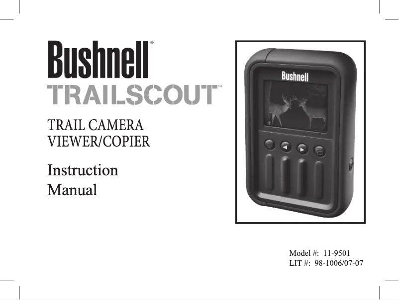 Page 1 de la notice Manuel utilisateur Bushnell TrailScout 11-9501