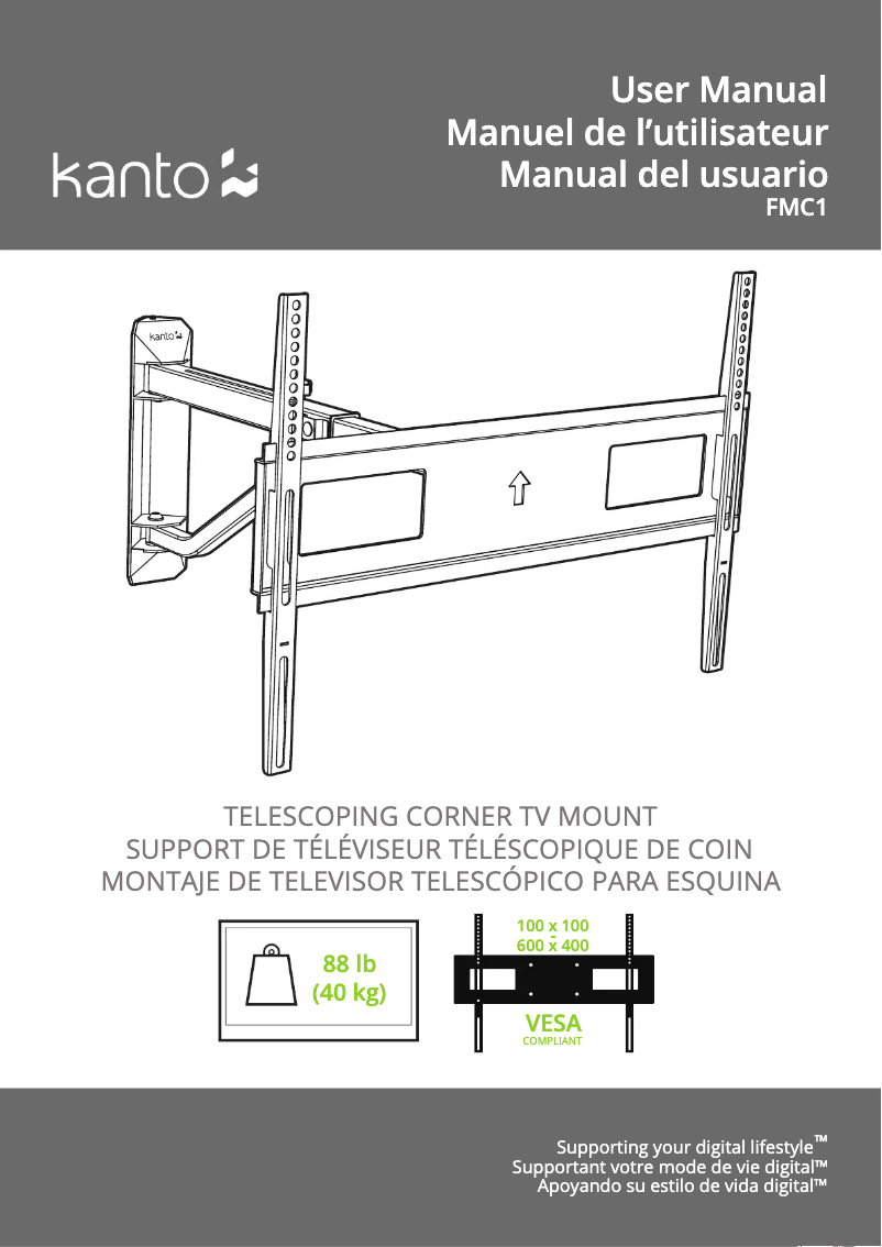 Page 1 de la notice Manuel utilisateur Kanto FMC1