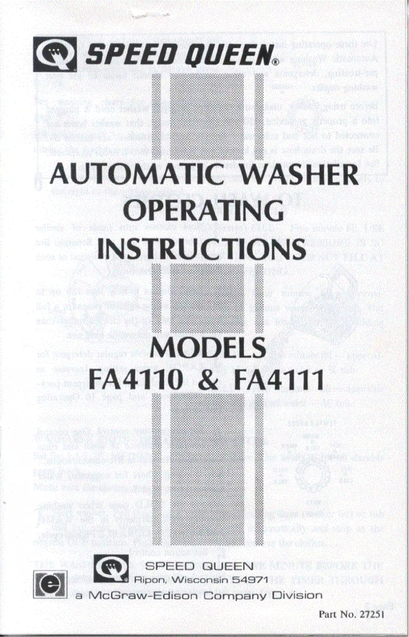 Image de la première page du manuel de l'appareil FA4111