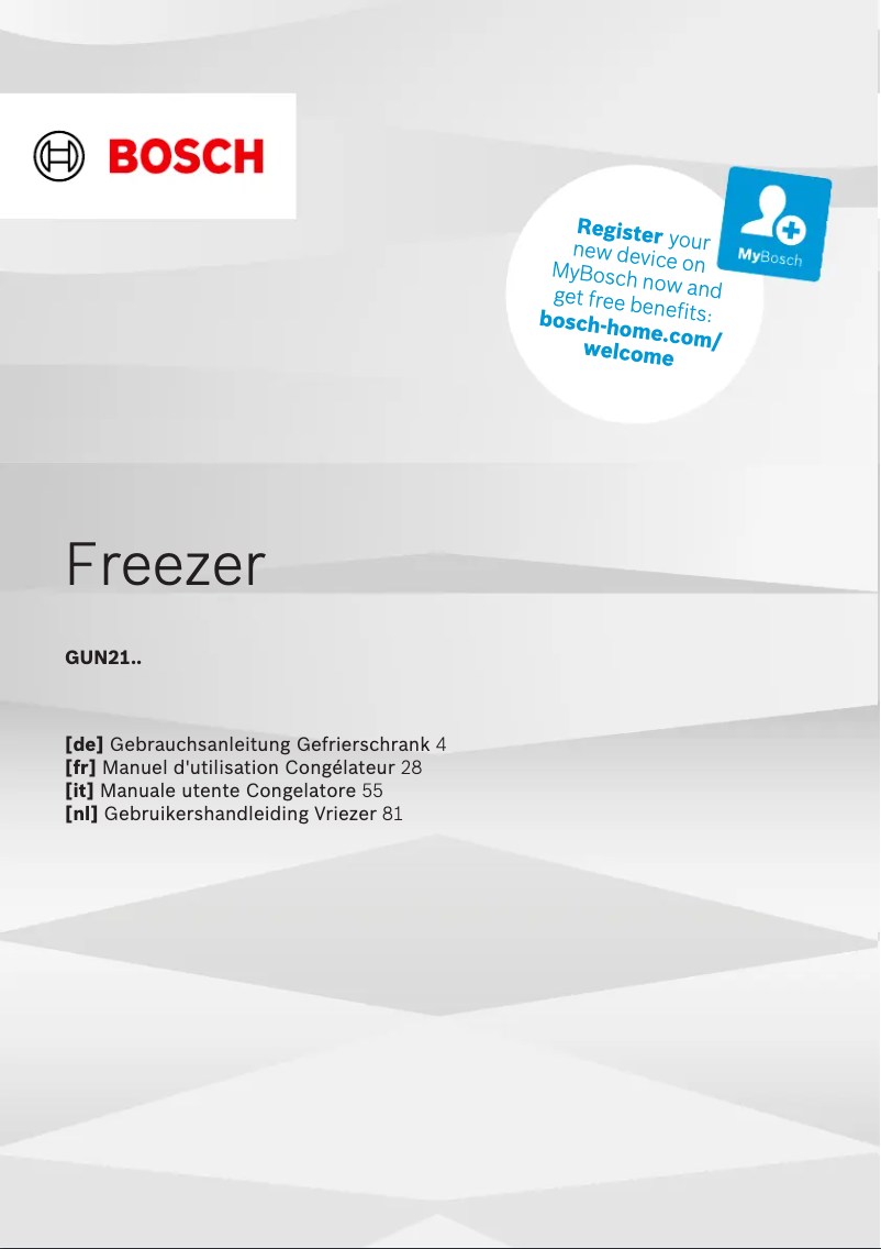 Page 1 de la notice Manuel utilisateur Bosch GUN21ADE0