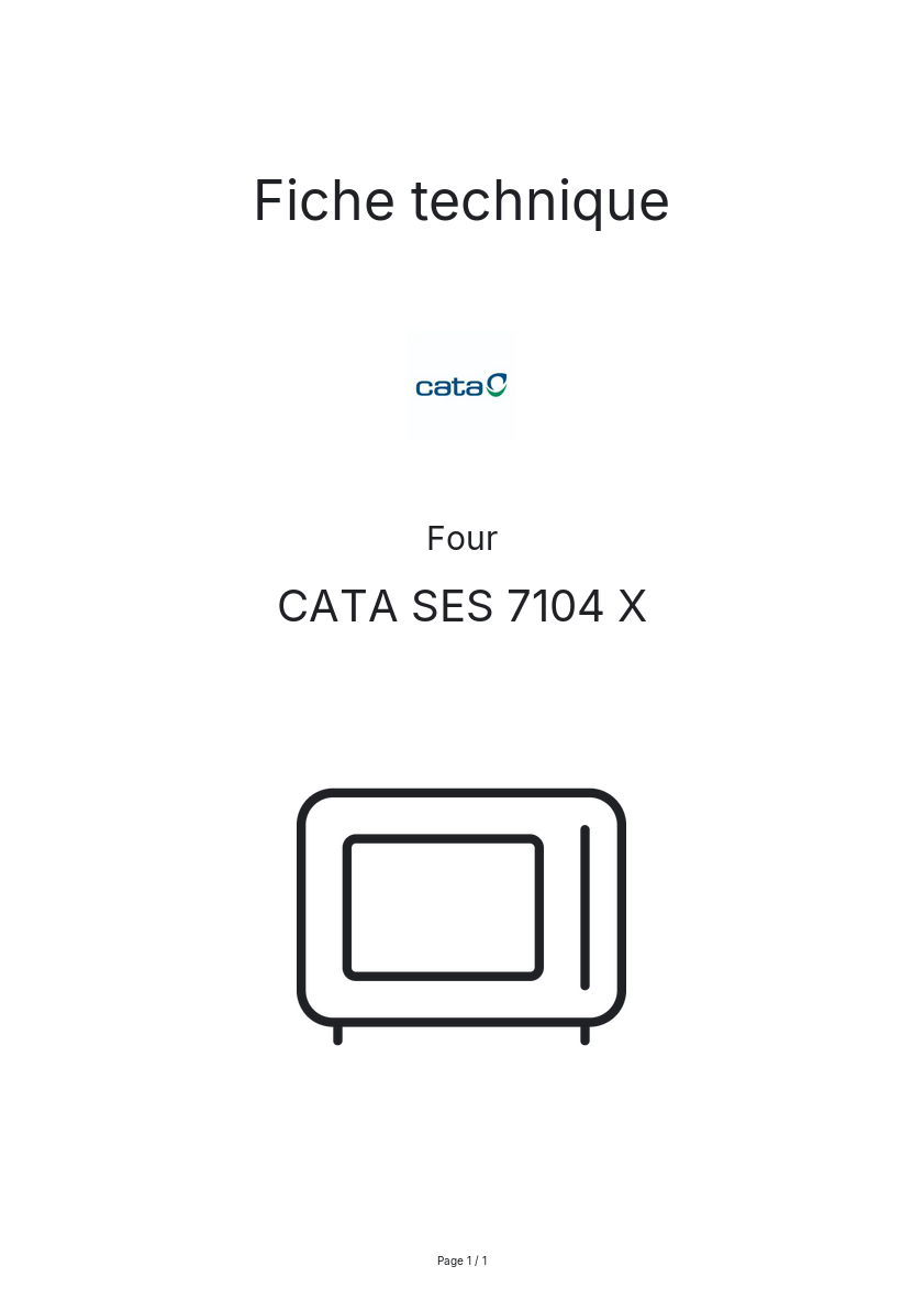Image de la première page du manuel de l'appareil SES 7104 X