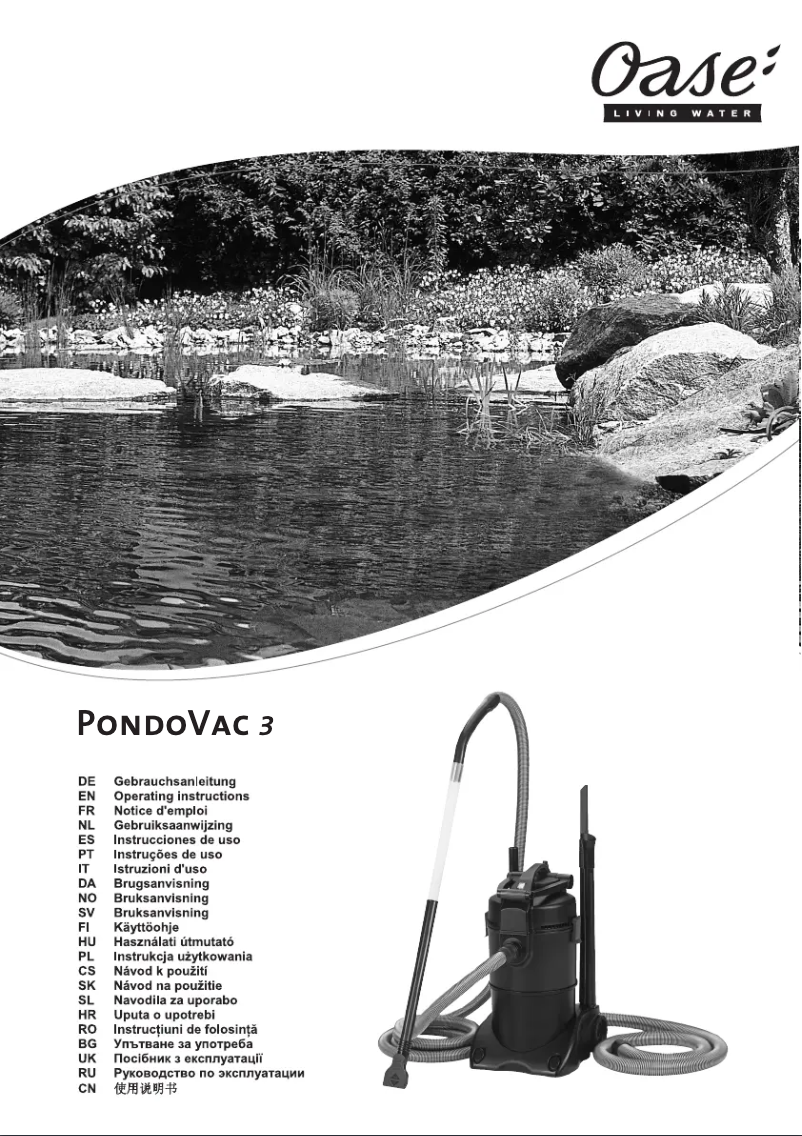Page n°1 - Manuel utilisateur Oase Pondovac 3