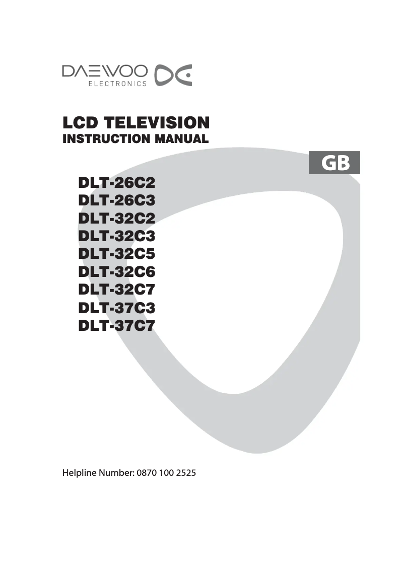 Page n°1 - Manuel utilisateur Daewoo DLT-26C2