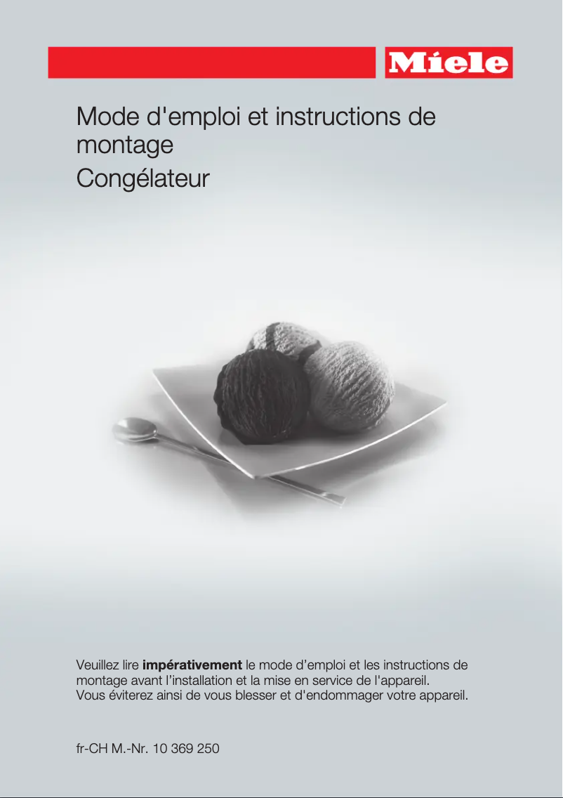 Page n°1 - Manuel utilisateur Miele FN 22263 WS