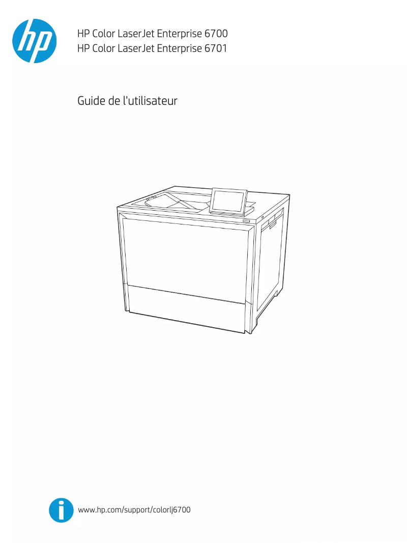 Page n°1 - Guide d'installation HP Color LaserJet Enterprise 6700dn