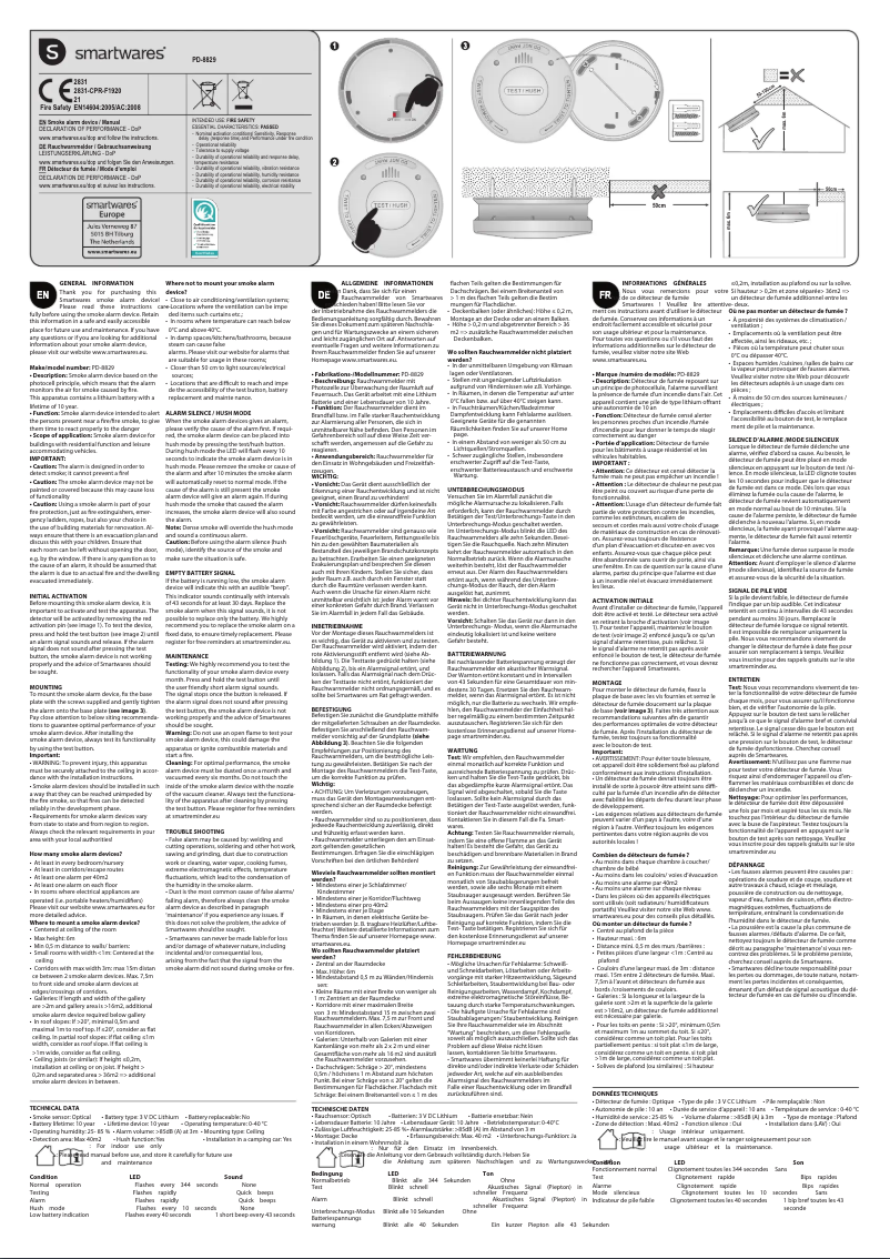 Image de la première page du manuel de l'appareil PD-8829