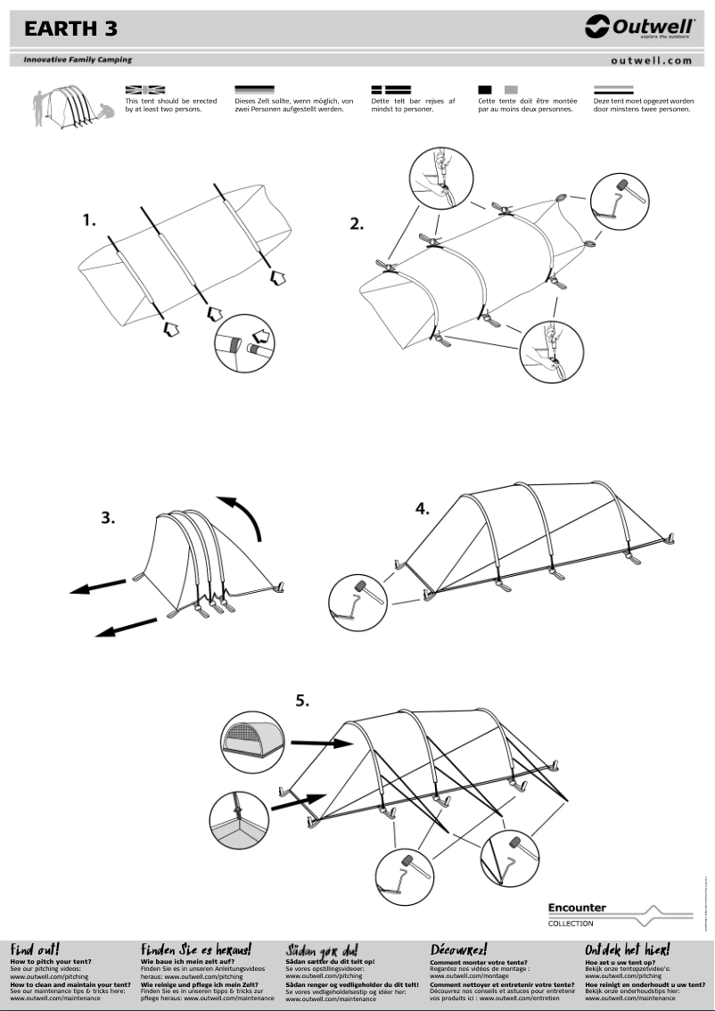 Página 1 del manual Manual de usuario Outwell Earth 3